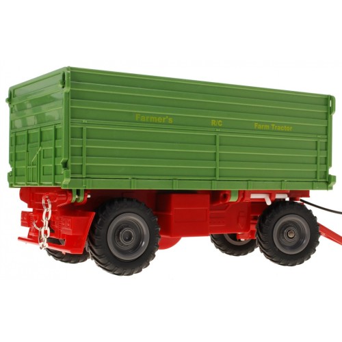 Bagr Traktor a dětský přívěs 3+ Dálkové ovládání + Pohyblivé kusy Zelená