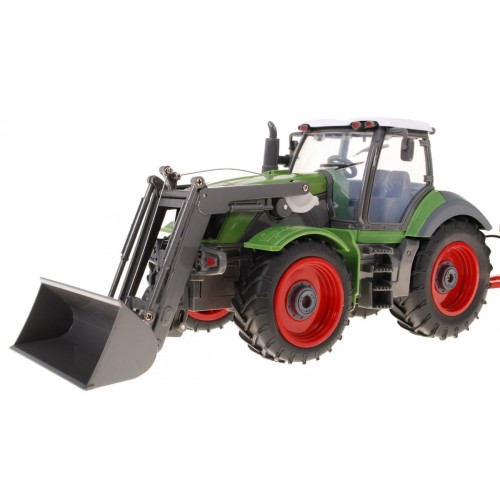 Bagr Traktor a dětský přívěs 3+ Dálkové ovládání + Pohyblivé kusy Zelená