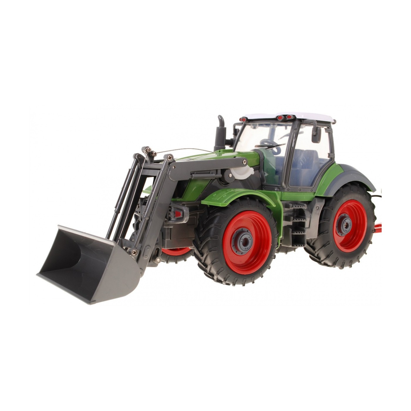 Bagr Traktor a dětský přívěs 3+ Dálkové ovládání + Pohyblivé kusy Zelená