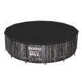 Steel Pro MAX Rack bazén 427x107 imitace dřeva 14 STOP BESTWAY 5v1 + Pumpa + Žebřík