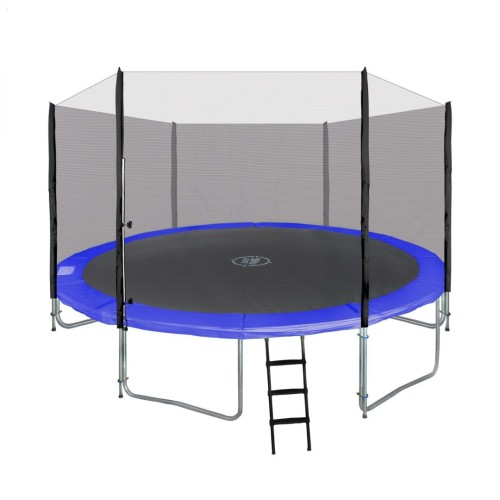 SkyRamiz 366 cm 12 stop dětská zahradní trampolína modrá + příslušenství