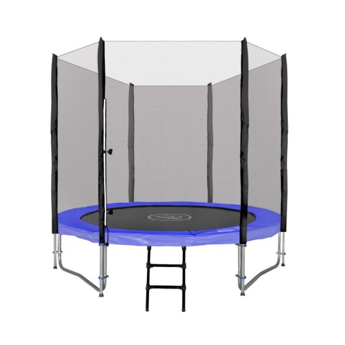 Dětská zahradní trampolína SkyRamiz 244 cm 8 stop modrá + příslušenství
