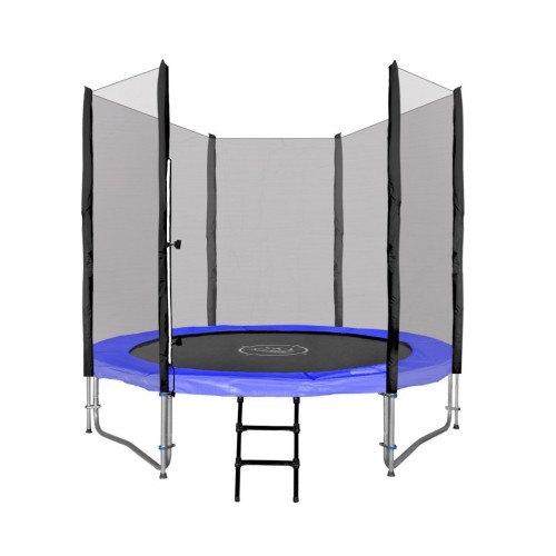 Dětská zahradní trampolína SkyRamiz 244 cm 8 stop modrá + příslušenství