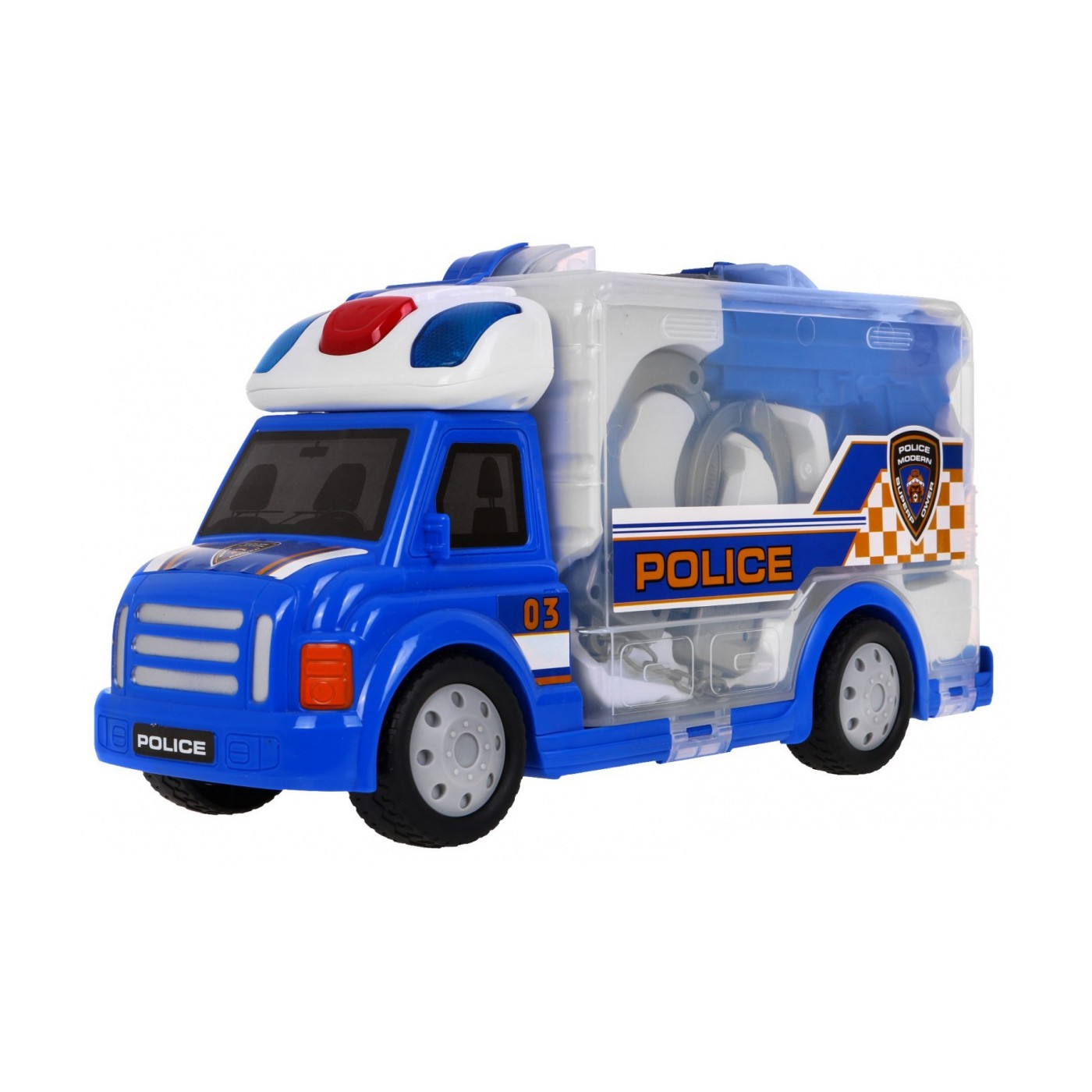 Kufřík policjení vůz s doplňky