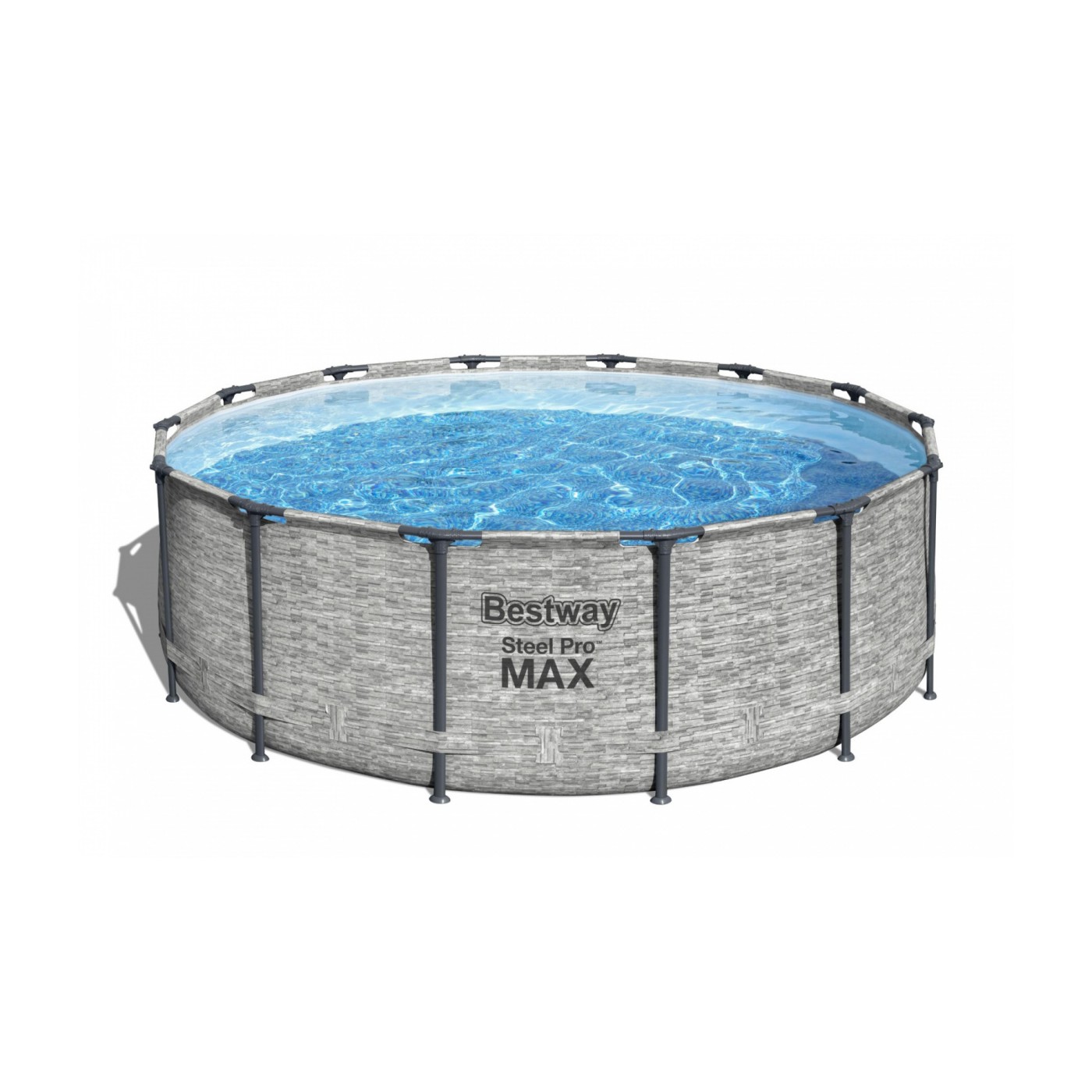 Steel Pro MAX Rack bazén 427x122 imitace kamene 14 stop BESTWAY 5v1 + příslušenství