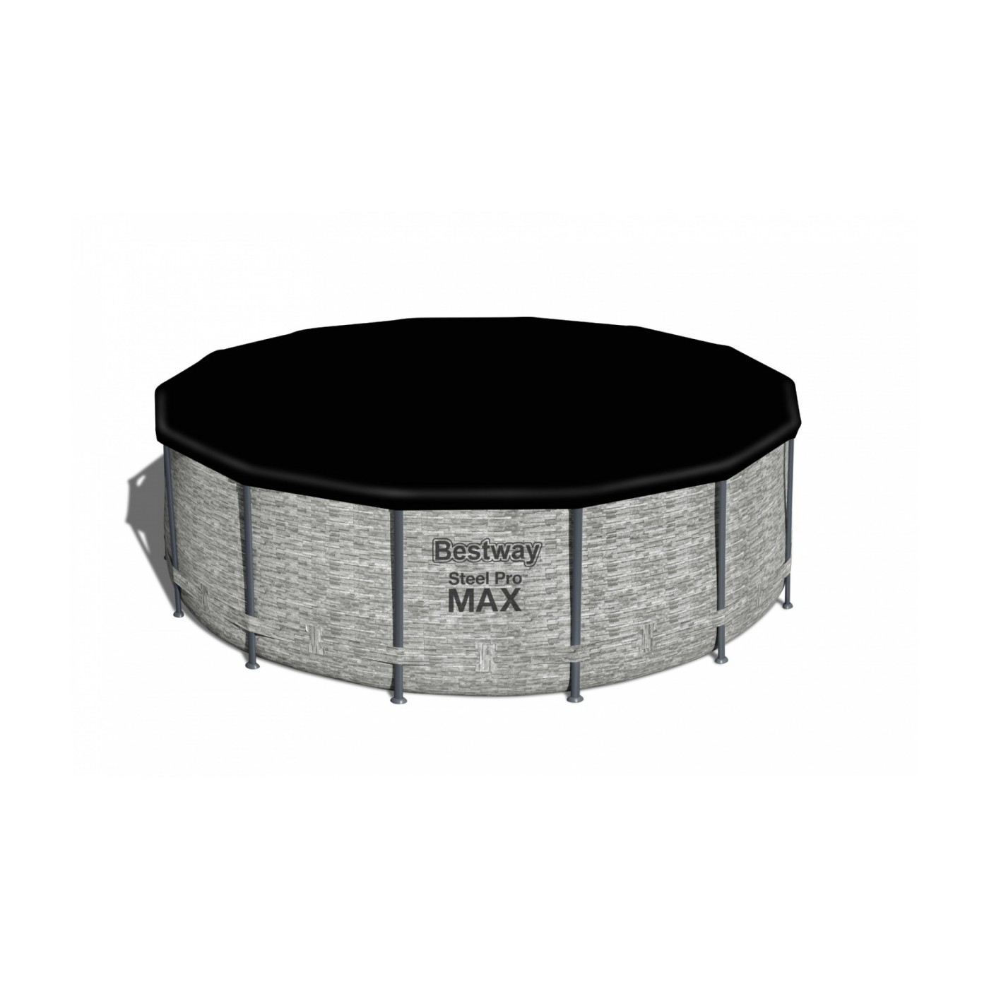 Steel Pro MAX Rack bazén 427x122 imitace kamene 14 stop BESTWAY 5v1 + příslušenství