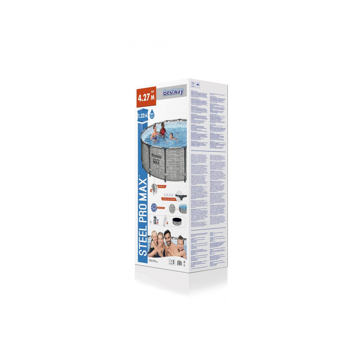 Steel Pro MAX Rack bazén 427x122 imitace kamene 14 stop BESTWAY 5v1 + příslušenství