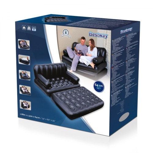 Multifunkční rozkládací pohovka 188 152 64 cm BESTWAY