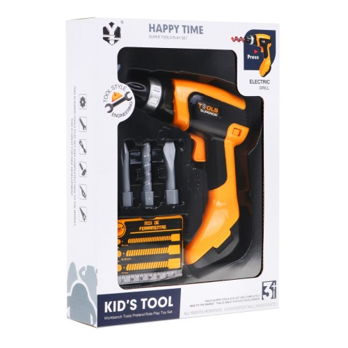 Elektrický dětský šroubovák 3+ hluk + rotační vrták + 3 vyměnitelné hroty