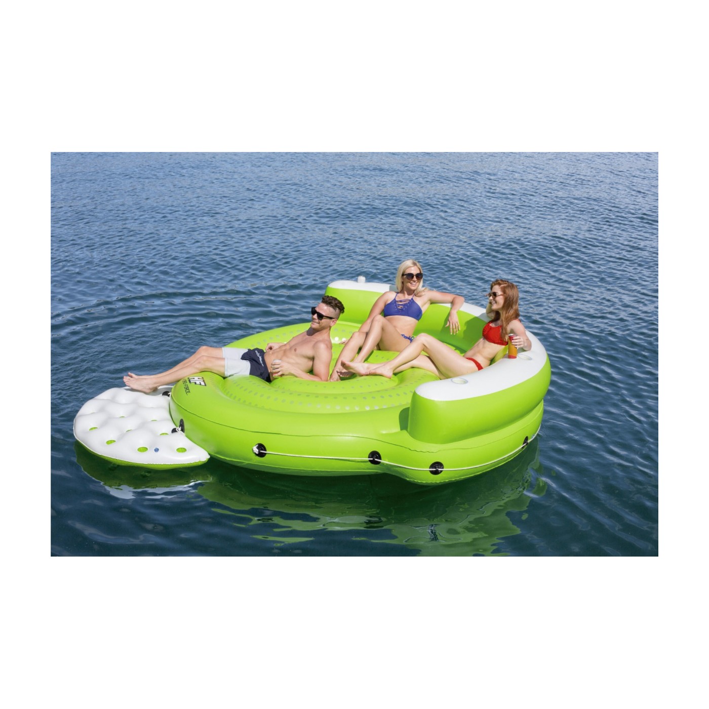 Plavecký ostrov Kick Back pro 5 osob BESTWAY 275x255x65cm + Podesta + 5 držáků na nápoje