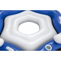 Nafukovací plavecký ostrov BESTWAY pro 3 osoby 199x176cm + 3 opěradla + držáky na nápoje + madla+ dno s otvorem
