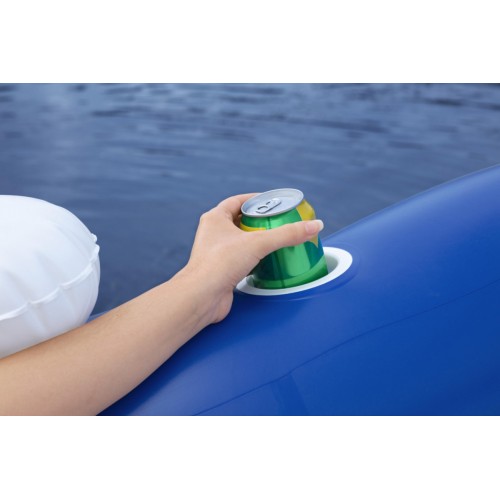 Nafukovací plavecký ostrov BESTWAY pro 3 osoby 199x176cm + 3 opěradla + držáky na nápoje + madla+ dno s otvorem