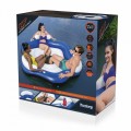 Nafukovací plavecký ostrov BESTWAY pro 3 osoby 199x176cm + 3 opěradla + držáky na nápoje + madla+ dno s otvorem