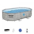 Power Steel Swim Vista Rám Bazén s oknem 488x305x107 16x10FT BESTWAY 6v1 + Pískové čerpadlo