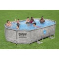 Power Steel Swim Vista Rám Bazén s oknem 488x305x107 16x10FT BESTWAY 6v1 + Pískové čerpadlo