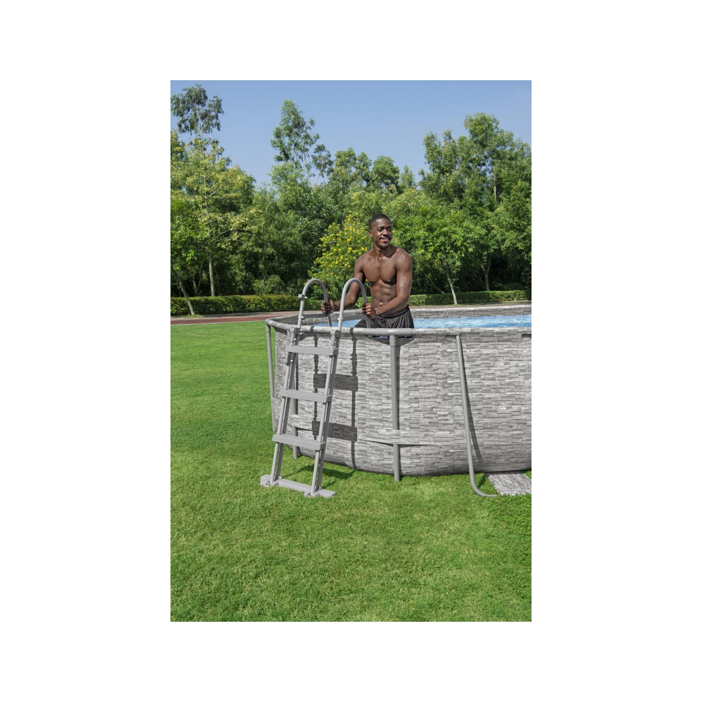 Power Steel Swim Vista Rám Bazén s oknem 488x305x107 16x10FT BESTWAY 6v1 + Pískové čerpadlo
