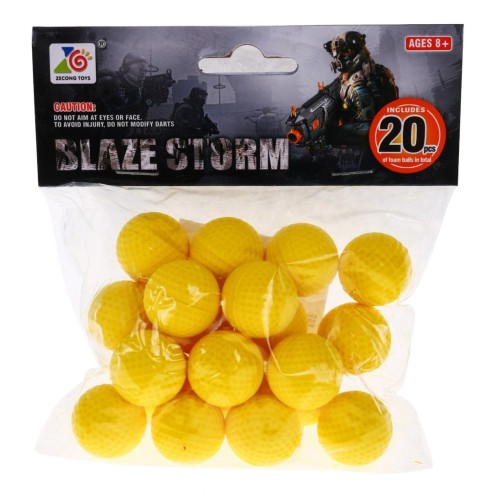 Sada 20 pěnových kuliček munice pro zbraně Blaze Storm náboje pro děti 8+