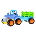 Sada 4 dětských vozidel 18m+ traktor míchačka betonu bagr sklápěč + pohyblivé díly + ruční pohon