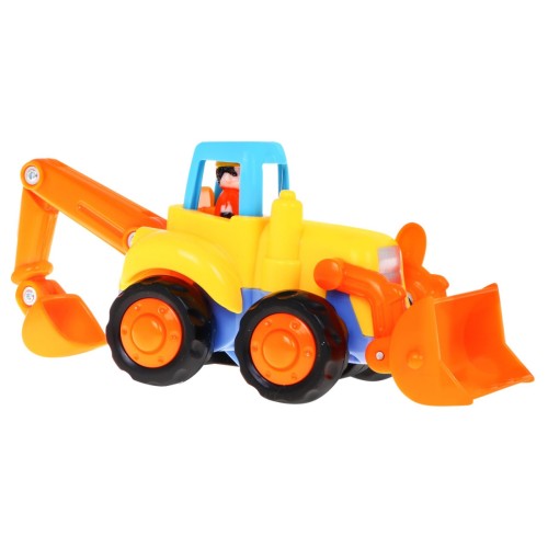 Sada 4 dětských vozidel 18m+ traktor míchačka betonu bagr sklápěč + pohyblivé díly + ruční pohon