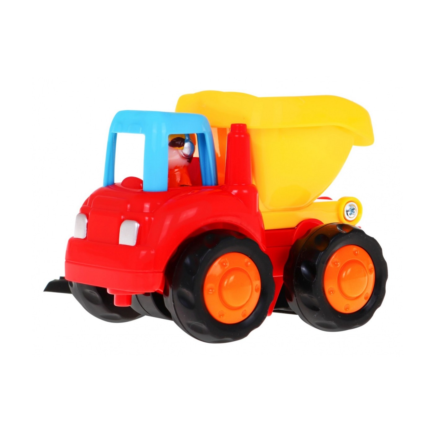 Sada 4 dětských vozidel 18m+ traktor míchačka betonu bagr sklápěč + pohyblivé díly + ruční pohon