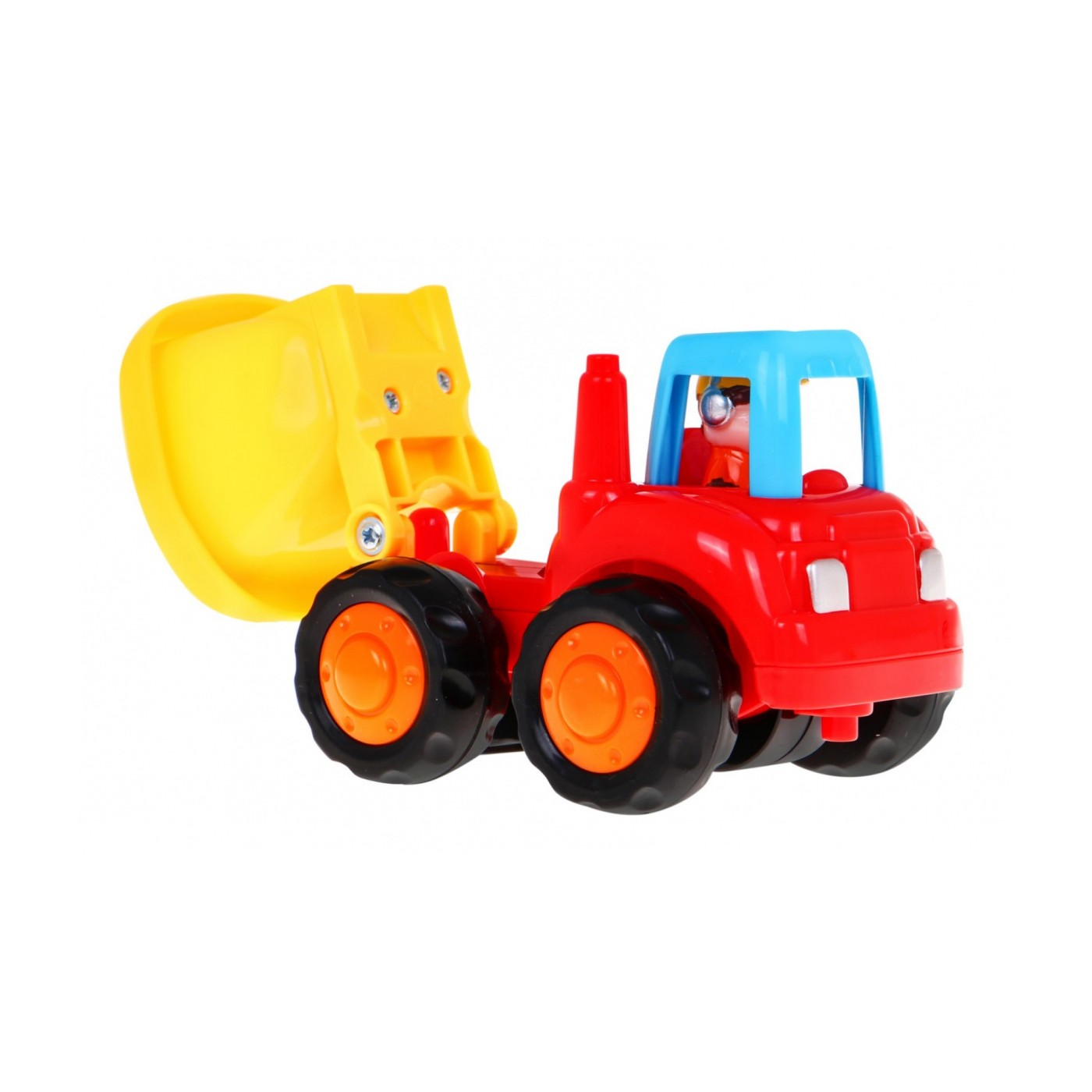 Sada 4 dětských vozidel 18m+ traktor míchačka betonu bagr sklápěč + pohyblivé díly + ruční pohon