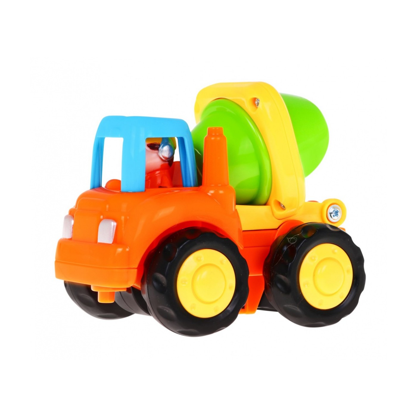 Sada 4 dětských vozidel 18m+ traktor míchačka betonu bagr sklápěč + pohyblivé díly + ruční pohon