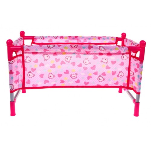 Sada doplňků pro dětské panenky 3+ Péče o miminka + Kočárek + Židlička na krmení + Postýlka + 2 tašky