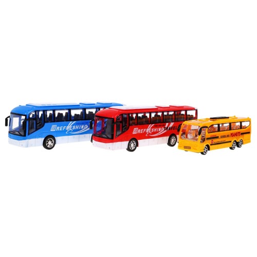3 modely dětských autobusů 3+ školní autobus + vyhlídkové autobusy + živé barvy