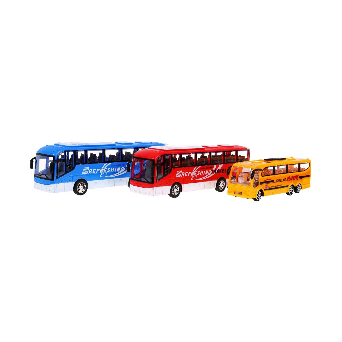 3 modely dětských autobusů 3+ školní autobus + vyhlídkové autobusy + živé barvy