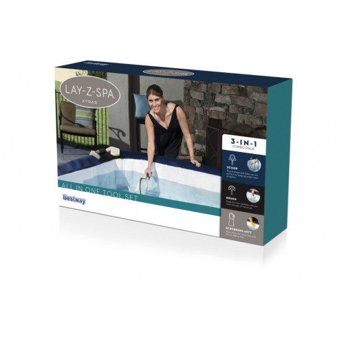 Čisticí sada na vířivku BESTWAY Lay-Z-Spa 3v1 + Síťka + Štětka + Rukavice