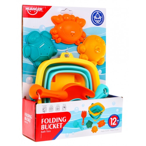Dětská sada příslušenství pro písek 12m+ Kyblík + Formičky + Lopatky