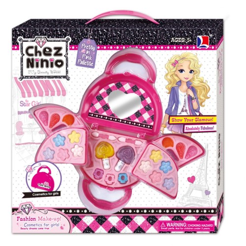 Sada na make-up rozkládací taštička pro děti 5+ Kosmetika na oči rty a nehty