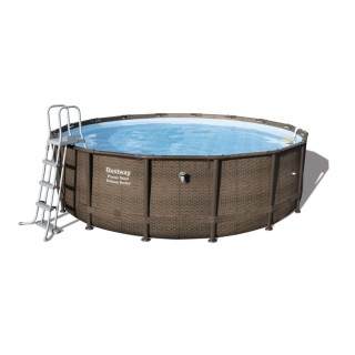 16ft ocelový bazén 488x122 cm Power Steel Deluxe Ratan S