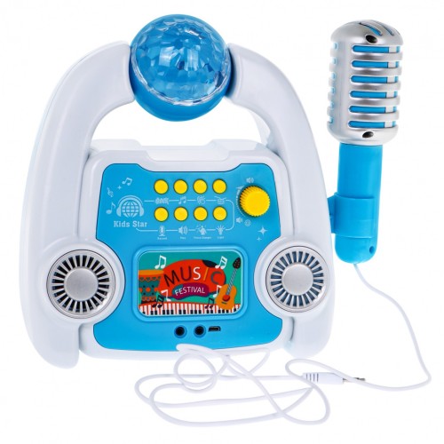 Karaoke dětská multifunkční sada 5+  mikrofon +  stativový zesilovač + zvukové světlo