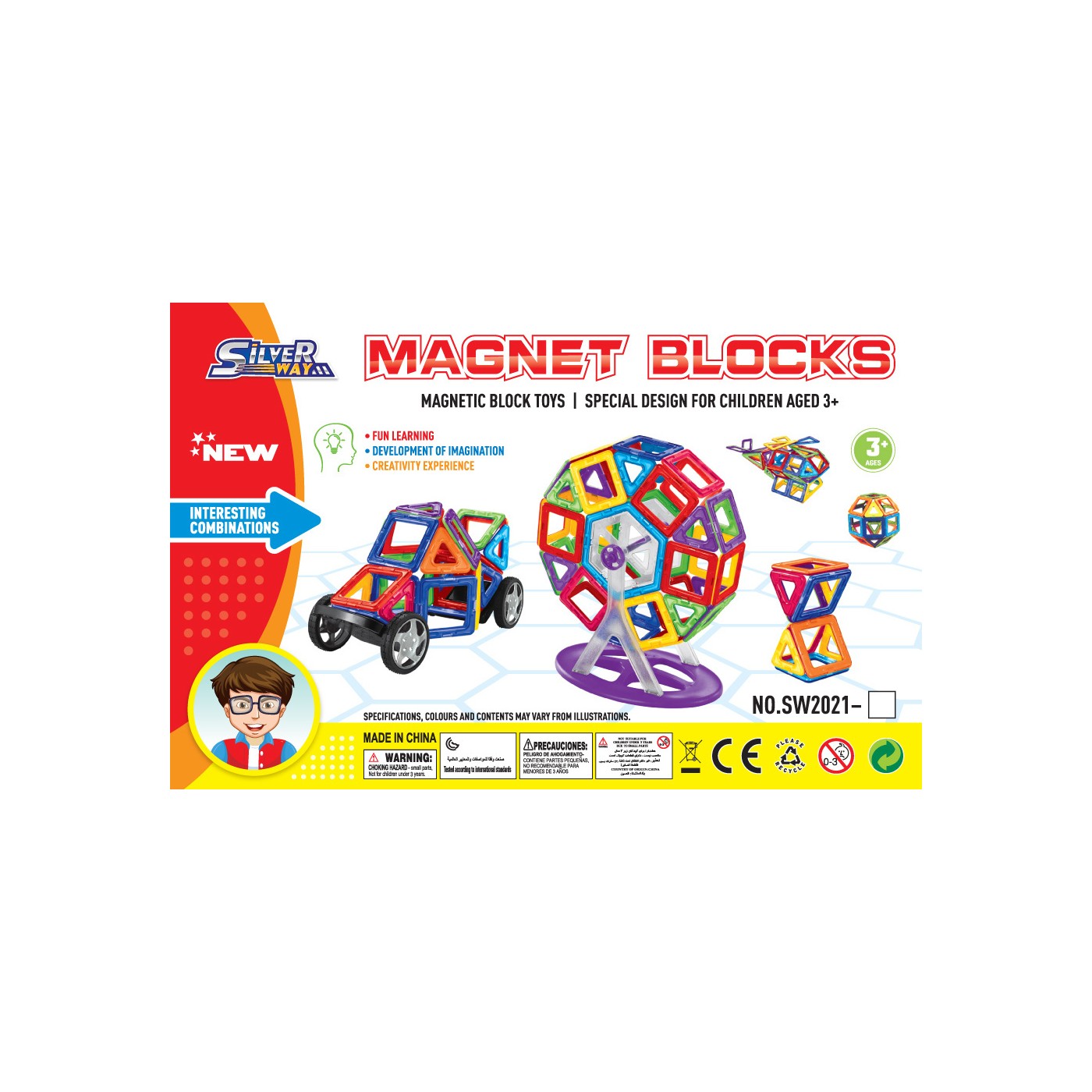 Sada 72el magnetických bloků