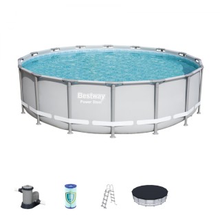 16ft ocelový bazén 488x122 cm POWERSteel 6v1 BESTWAY