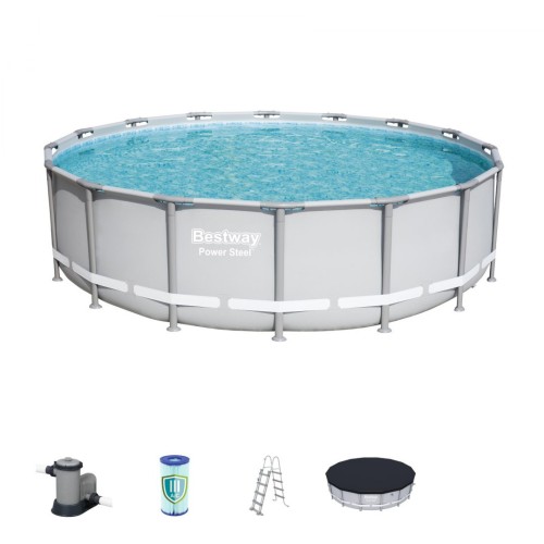16ft ocelový bazén 488x122 cm POWERSteel 6v1 BESTWAY