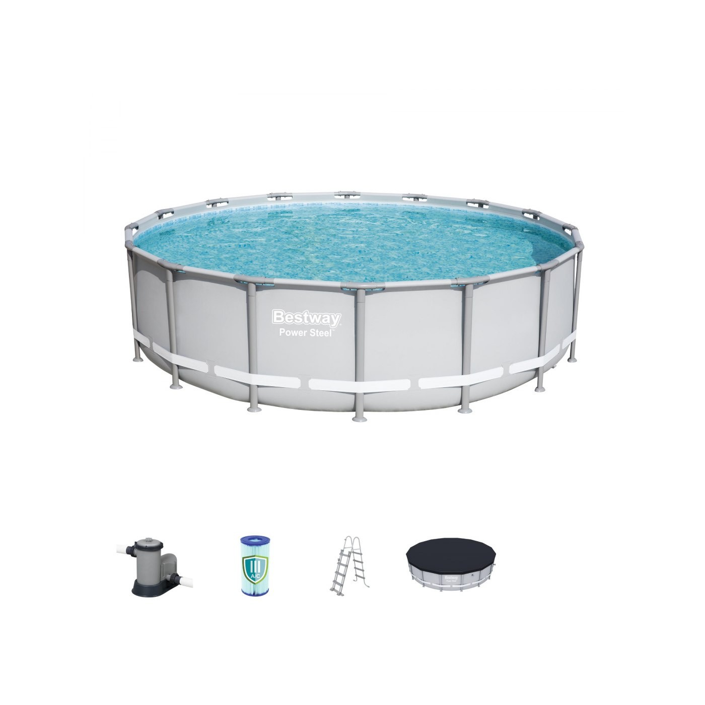 16ft ocelový bazén 488x122 cm POWERSteel 6v1 BESTWAY