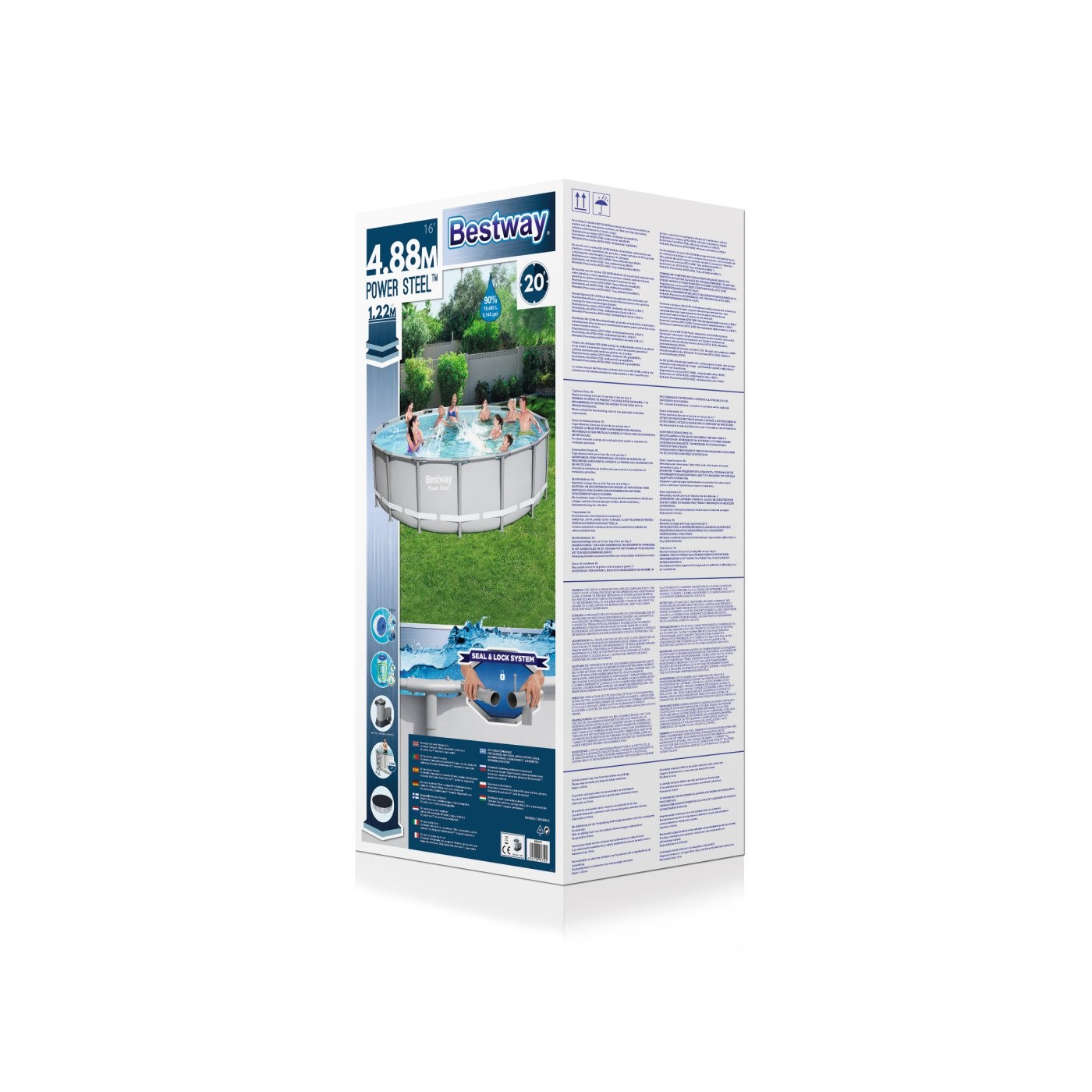 16ft ocelový bazén 488x122 cm POWERSteel 6v1 BESTWAY