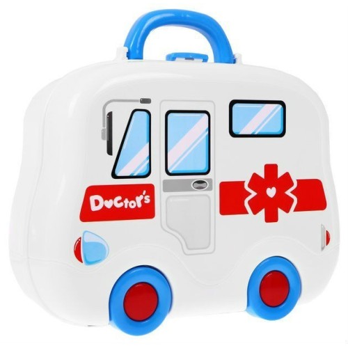 Lékařská sada + Dětská ambulance kufr 3 +Přenosná hračka + Příslušenství+  Lékařské vybavení