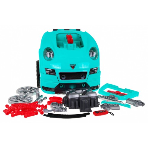 Auto s motorem na opravu pro děti 3+ Nástroje + Interaktivní kokpit + Dálkové ovládání 61 el. Sada Little Mechanic