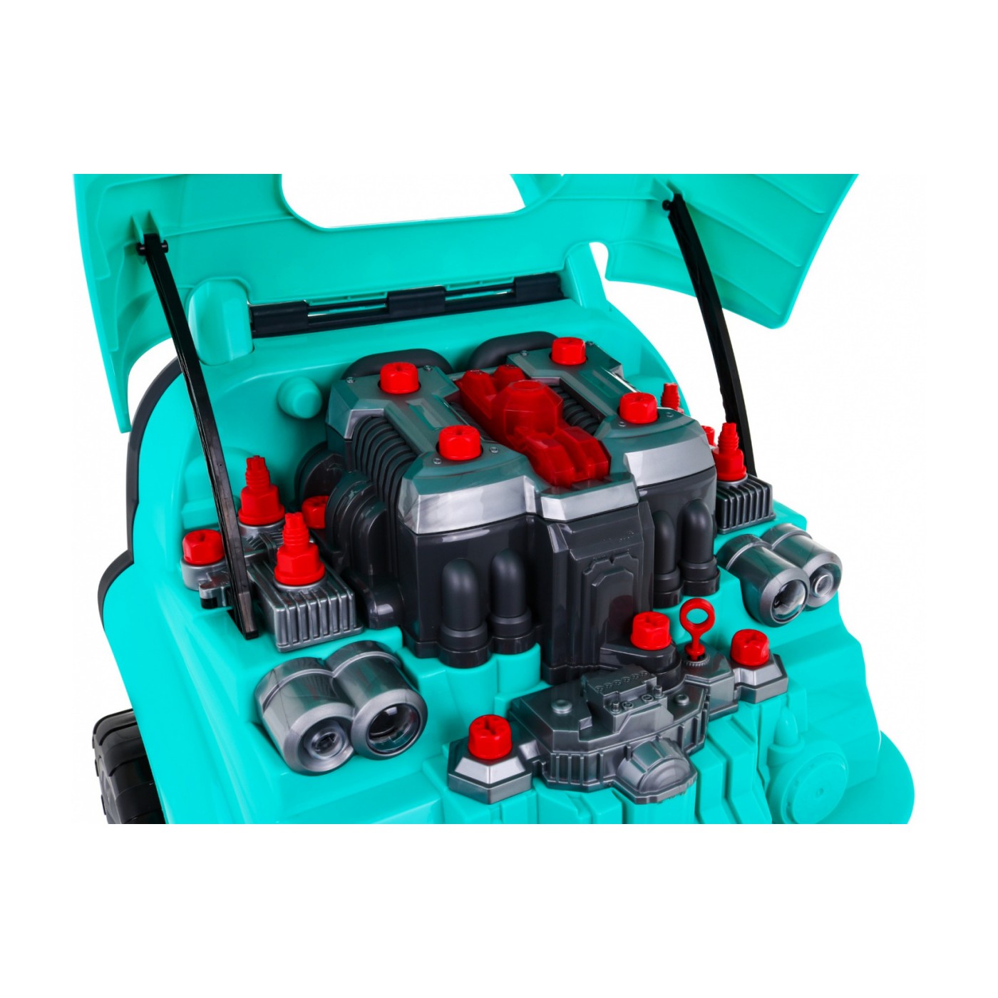 Auto s motorem na opravu pro děti 3+ Nástroje + Interaktivní kokpit + Dálkové ovládání 61 el. Sada Little Mechanic
