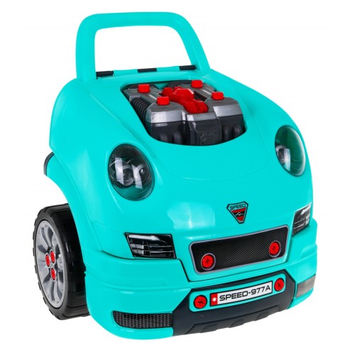 Auto s motorem na opravu pro děti 3+ Nástroje + Interaktivní kokpit + Dálkové ovládání 61 el. Sada Little Mechanic