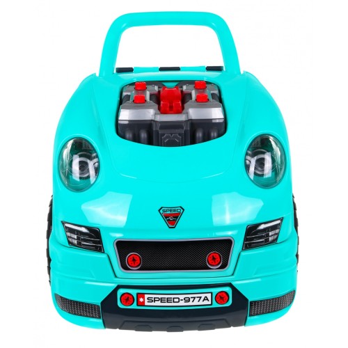 Auto s motorem na opravu pro děti 3+ Nástroje + Interaktivní kokpit + Dálkové ovládání 61 el. Sada Little Mechanic