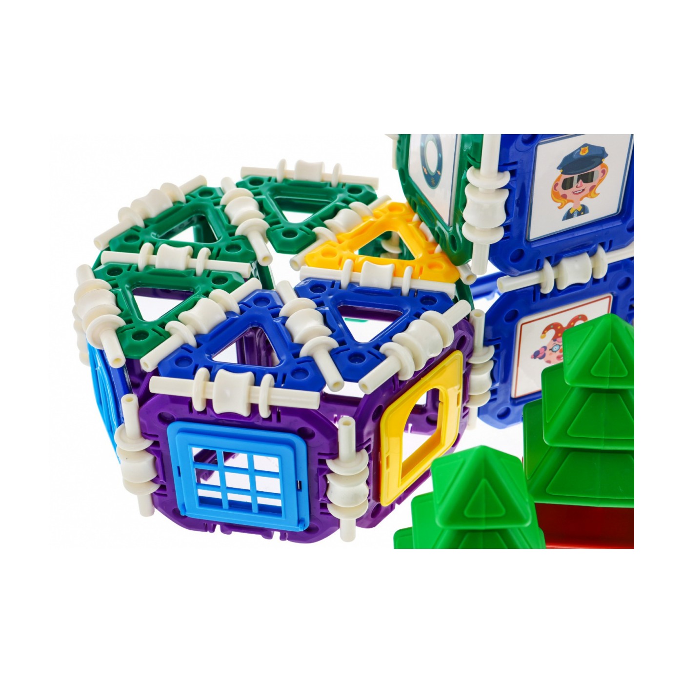 Mega sada konstrukčních bloků 252 el. Geometrické tvary pro děti 3+