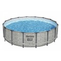 Steel Pro MAX Rack Pool 488x122 imitace kamene 16 stop BESTWAY 5v1 + příslušenství