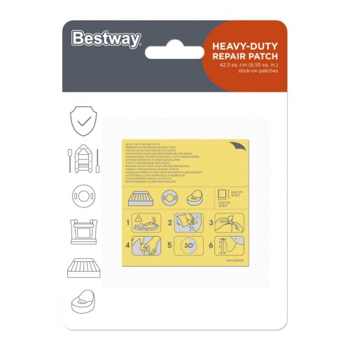 Sada 10 opravných podložek na PVC materiál 6,5x6,5cm BESTWAY