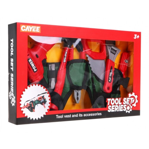 Dětský opasek na nářadí 3+ Sada nářadí  + Interaktivní šroubovák + Nastavitelný opasek