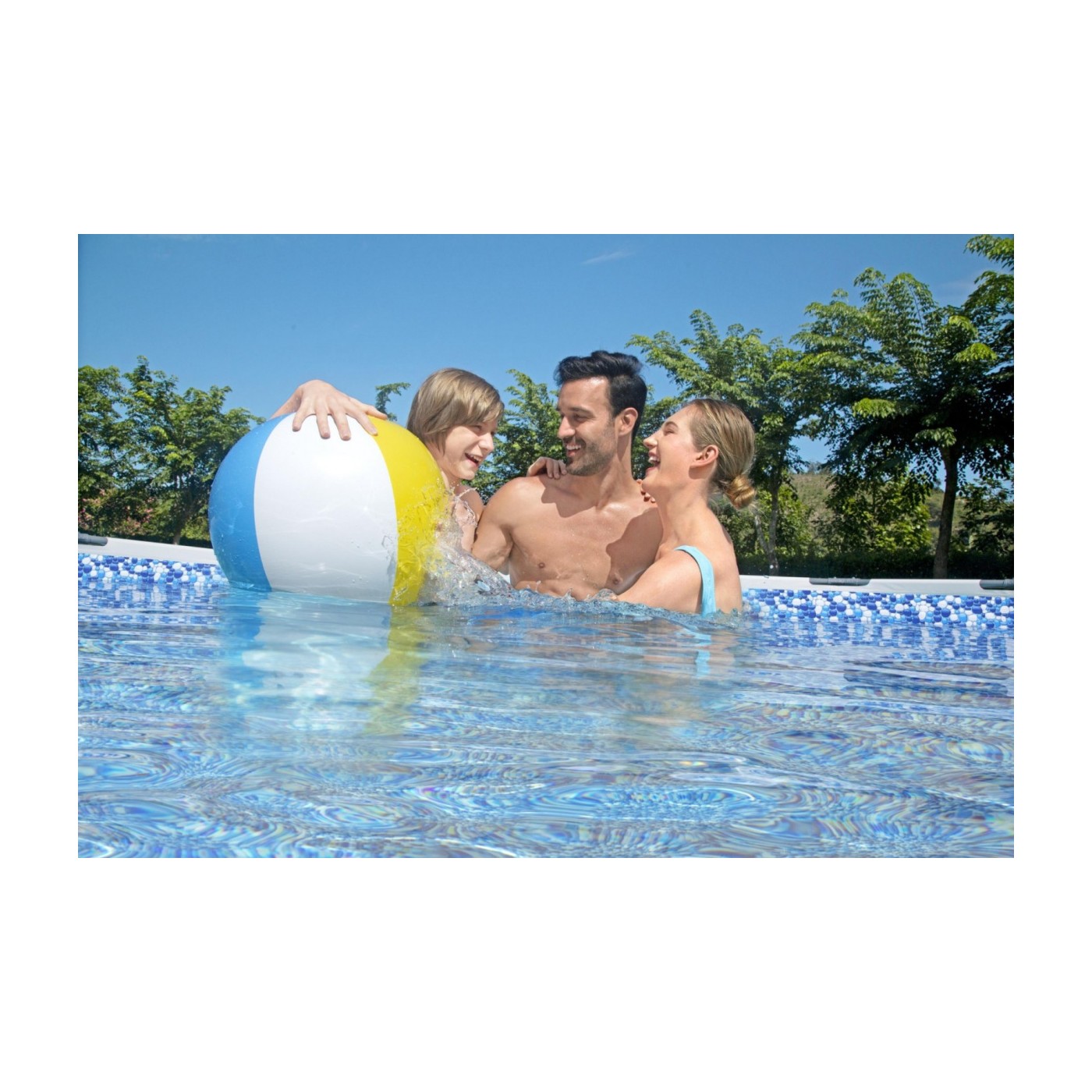 Steel Pro MAX Rack Pool 488x122 Šedá 16 STOP BESTWAY 5 v 1 + Žebřík + Kryt