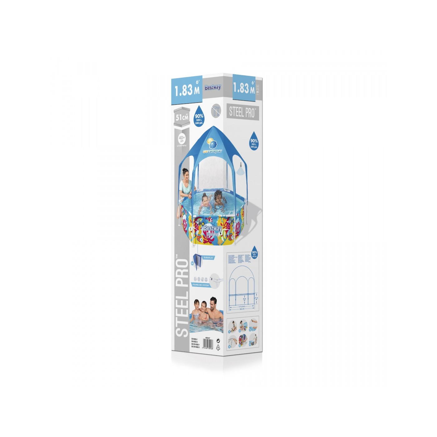 Ocelový BAZÉN Bestway 183x51 SPLASH-IN-SHADE
